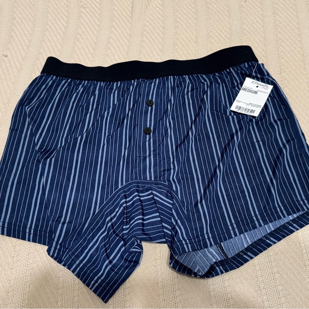 Men's Striped Boxer Shorts - Blue